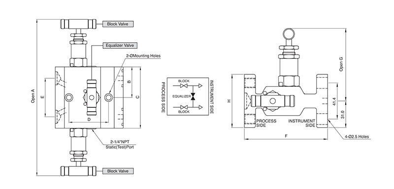 SM3V 3-Valve Manifold Valves - 4