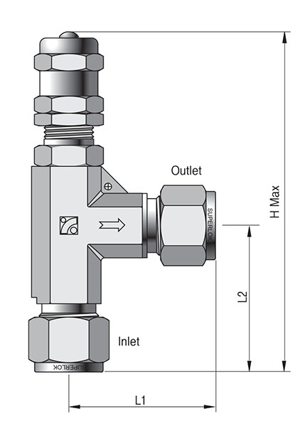 SRVL Low Pressure Relief Valves - SUPERLOK USA- Tube Fittings - Ball Valves  - Pipe Fittings - QC's